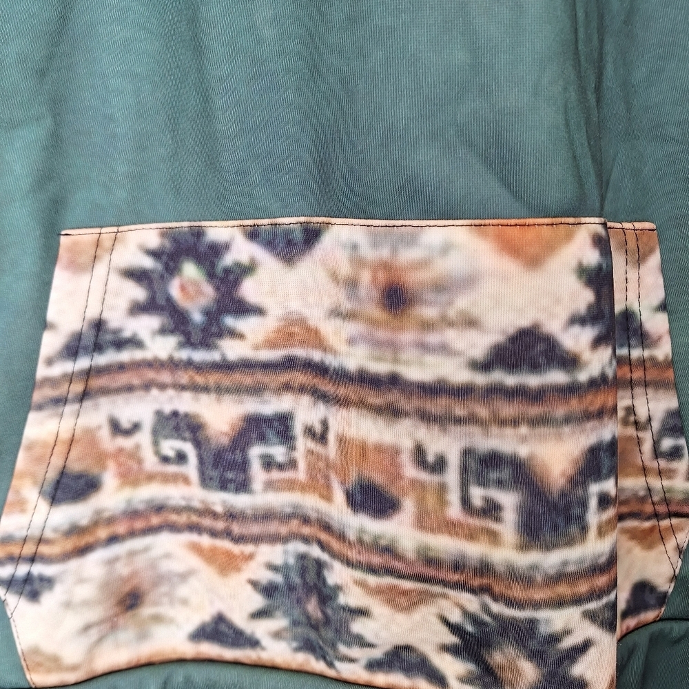 SW Print Hoodie Shiny Knit Drawstring SzXL? Long Sleeves NEw Without Tags - Picture 8 of 11